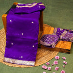 Designer Purple Organza Silk Saree