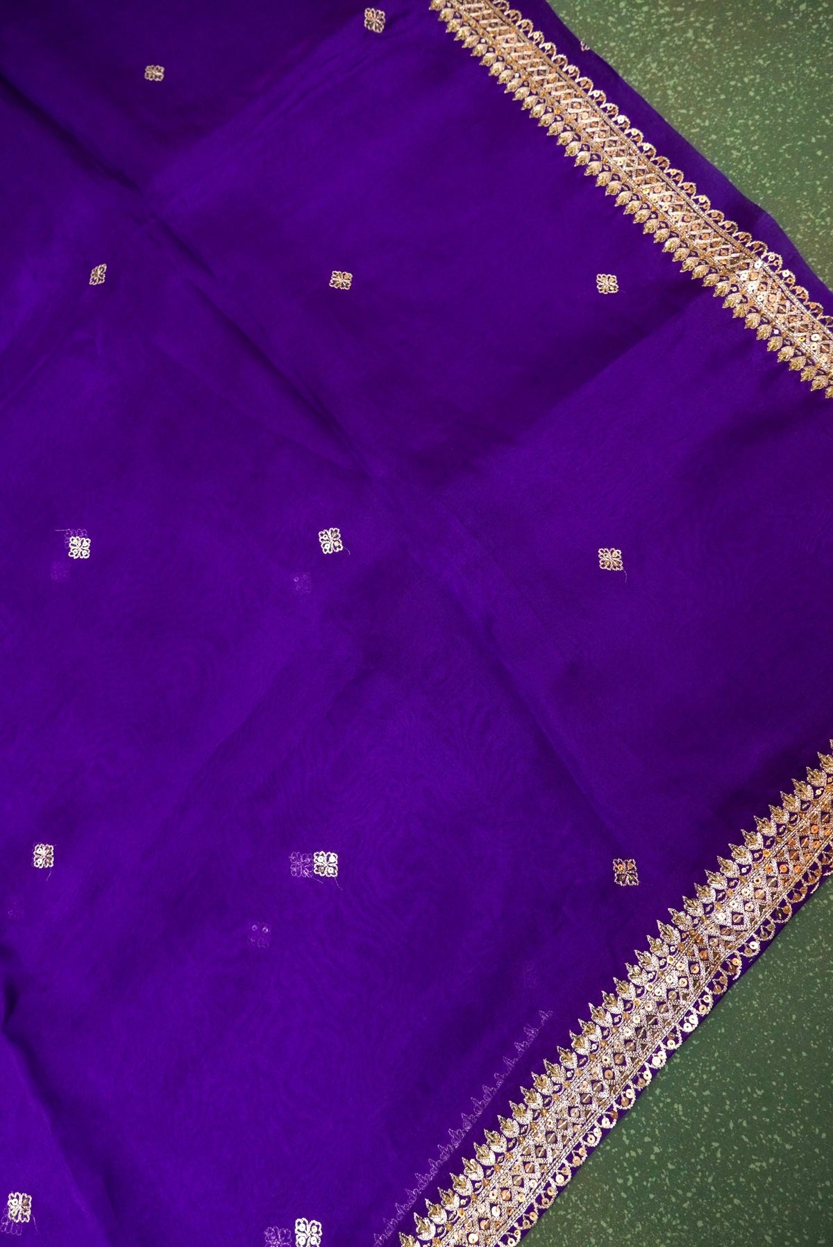 Designer Purple Organza Silk Saree