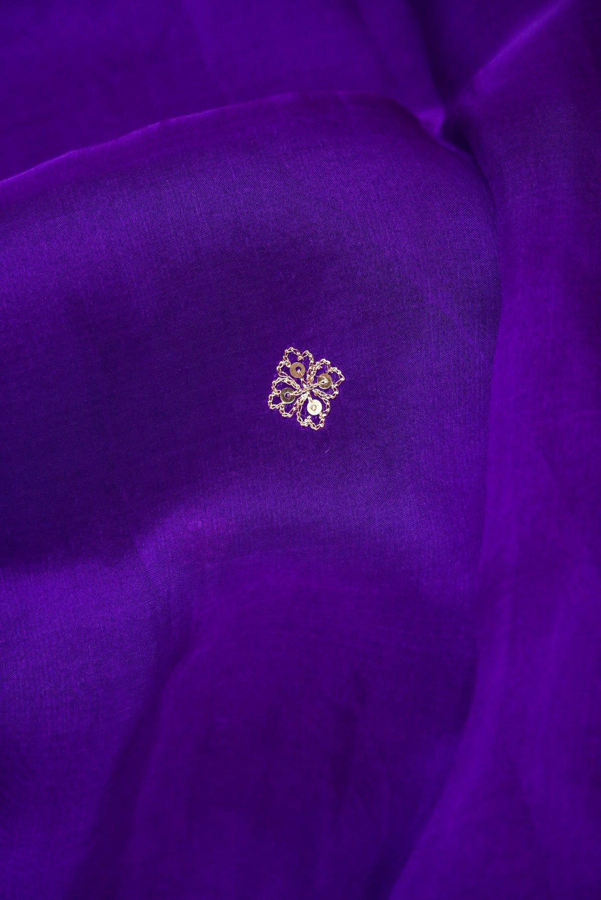 Designer Purple Organza Silk Saree