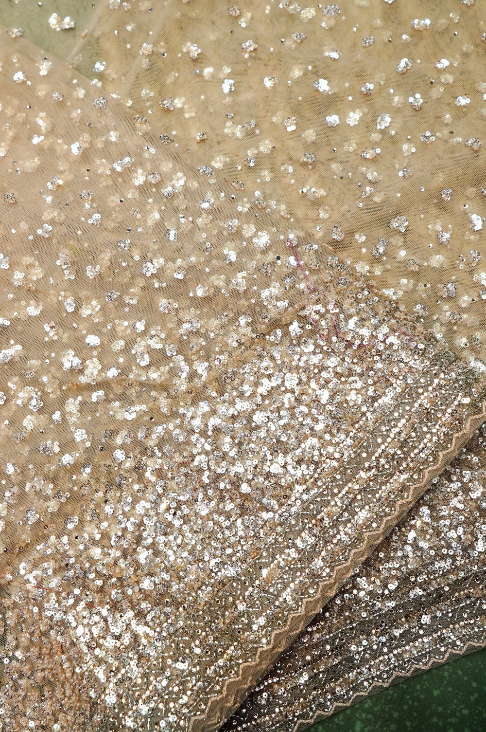 Designer Gold Net Saree