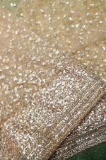 Designer Gold Net Saree