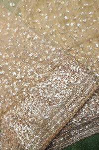 Designer Gold Net Saree