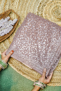 Designer Onion Pink Net Saree