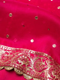 Designer Pink Organza Silk Saree