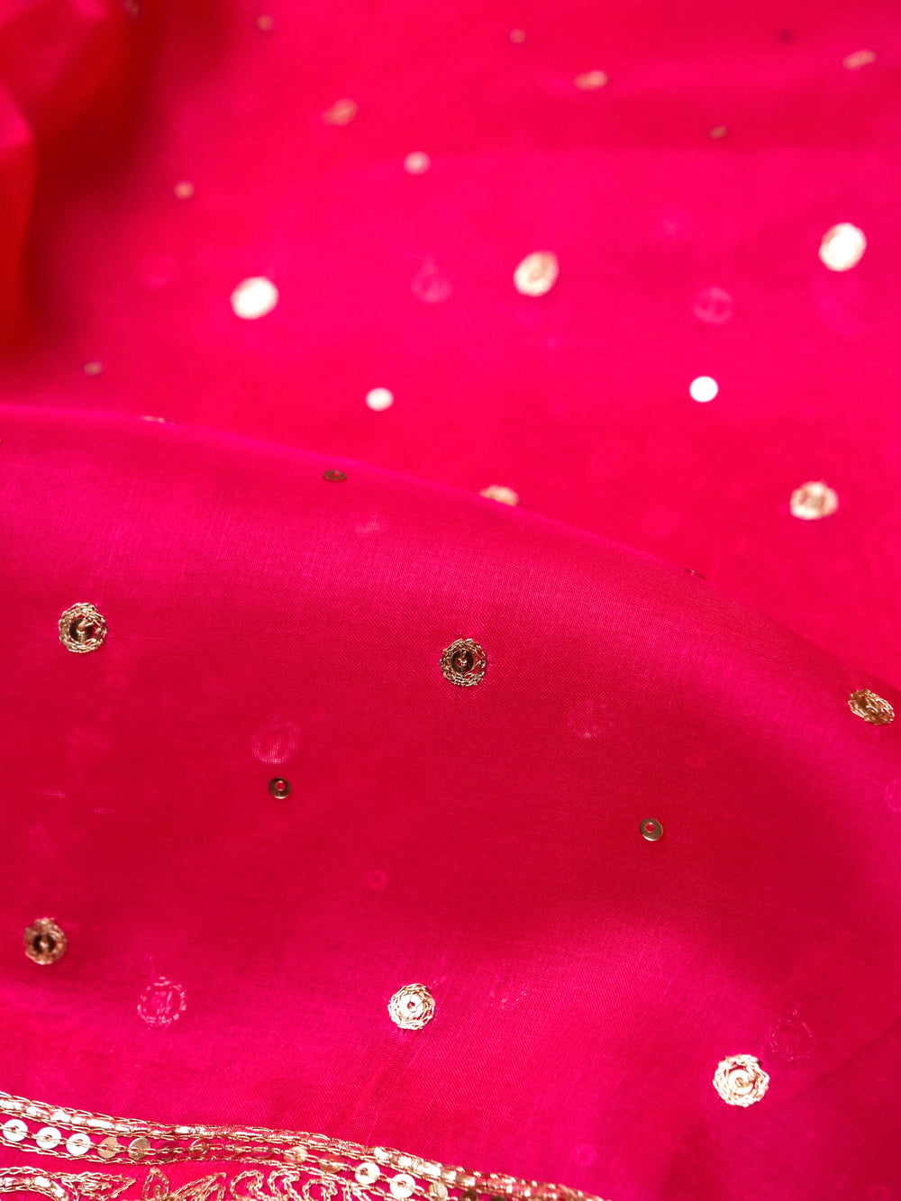 Designer Pink Organza Silk Saree