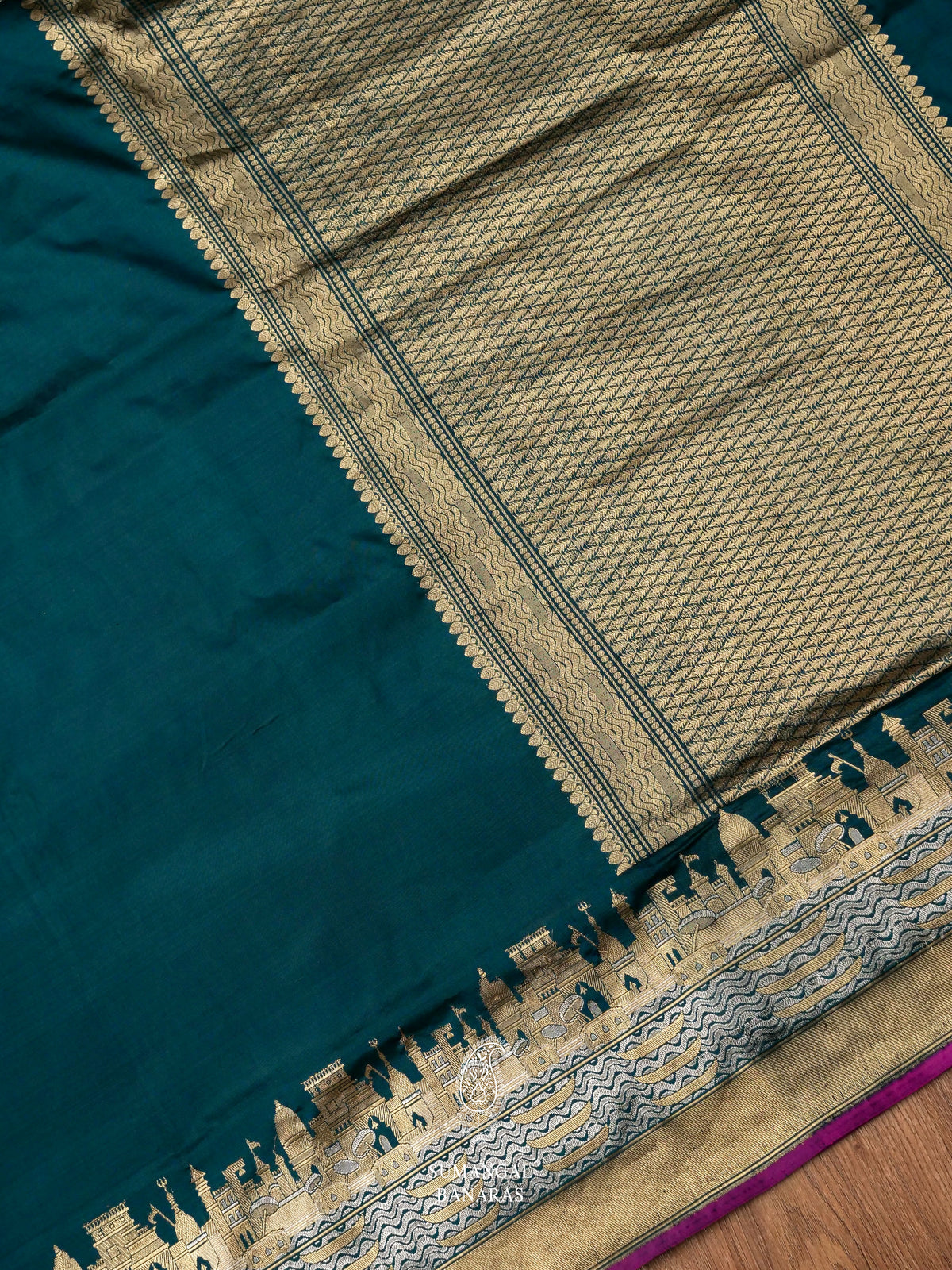 Handwoven Royal Blue Katan Silk Saree