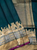 Handwoven Royal Blue Katan Silk Saree