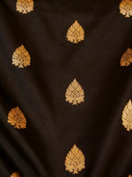 Handwoven Black Banarasi Katan Silk Saree