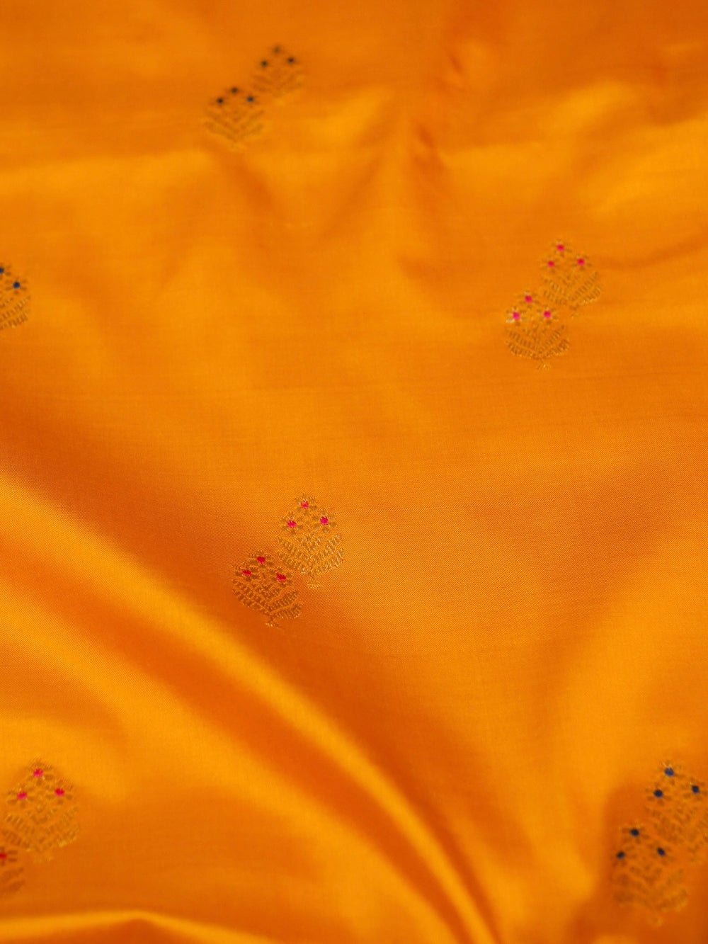 Handwoven Yellow Banarasi Katan Silk Saree