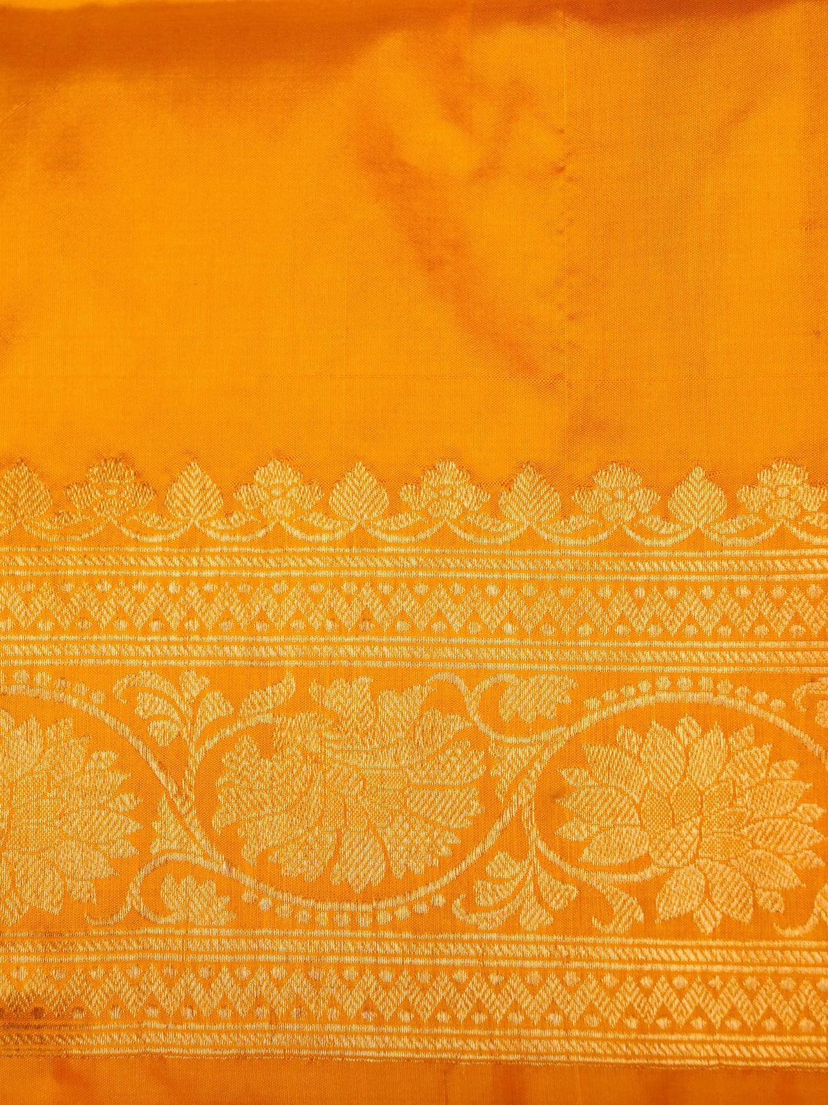 Handwoven Yellow Banarasi Katan Silk Saree