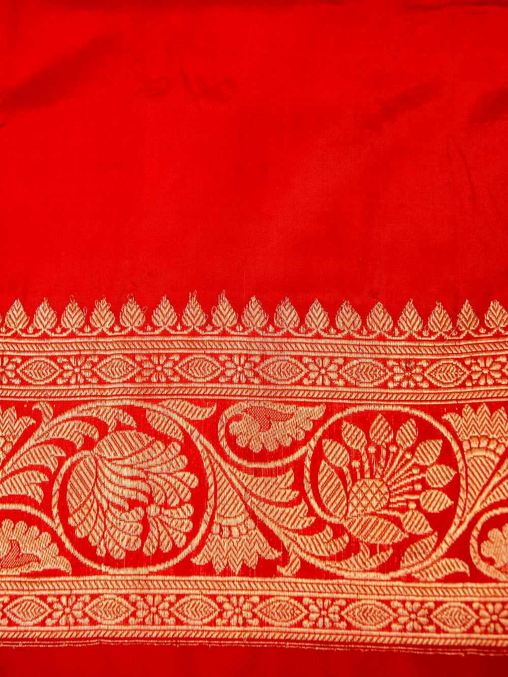 Handwoven Red Banarasi Katan Silk Saree