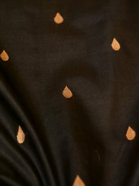 Handwoven Black Banarasi Katan Silk Saree