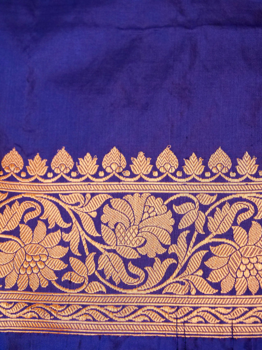 Handwoven Blue Banarasi Katan Silk Saree