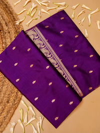 Handwoven Purple  Banarasi Katan Silk Saree