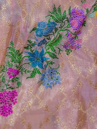 Handwoven Light Pink Banarasi Katan Silk Saree