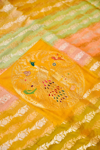 Handwoven Rangkat Banarasi Katan Silk Saree