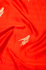 Handwoven Red Banarasi Katan Silk Saree