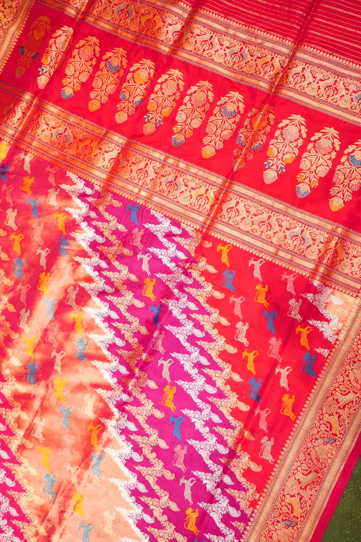 Handwoven Rangkat Banarasi Katan Silk Saree