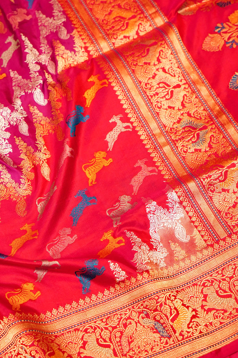 Handwoven Rangkat Banarasi Katan Silk Saree