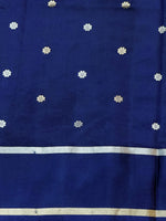 Navy Blue Katan Silk Handwoven Banarasi Saree