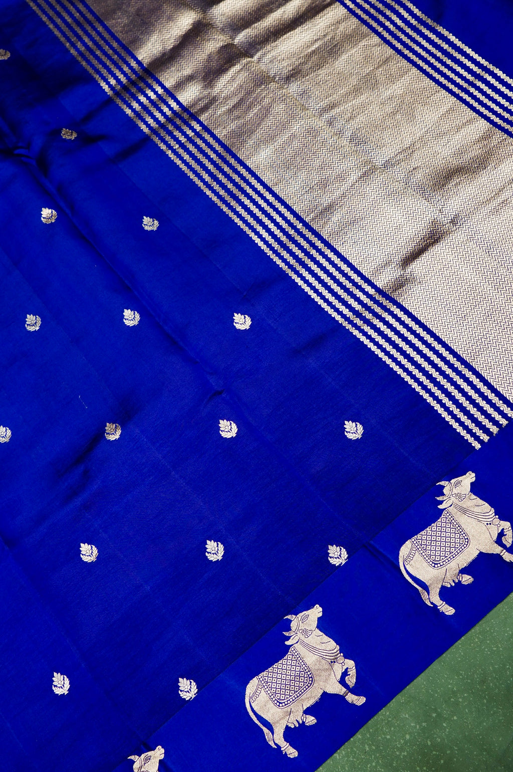 Handwoven Royal Blue Banarasi Katan Soft Silk Saree