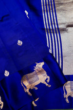 Handwoven Royal Blue Banarasi Katan Soft Silk Saree