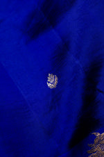 Handwoven Royal Blue Banarasi Katan Soft Silk Saree