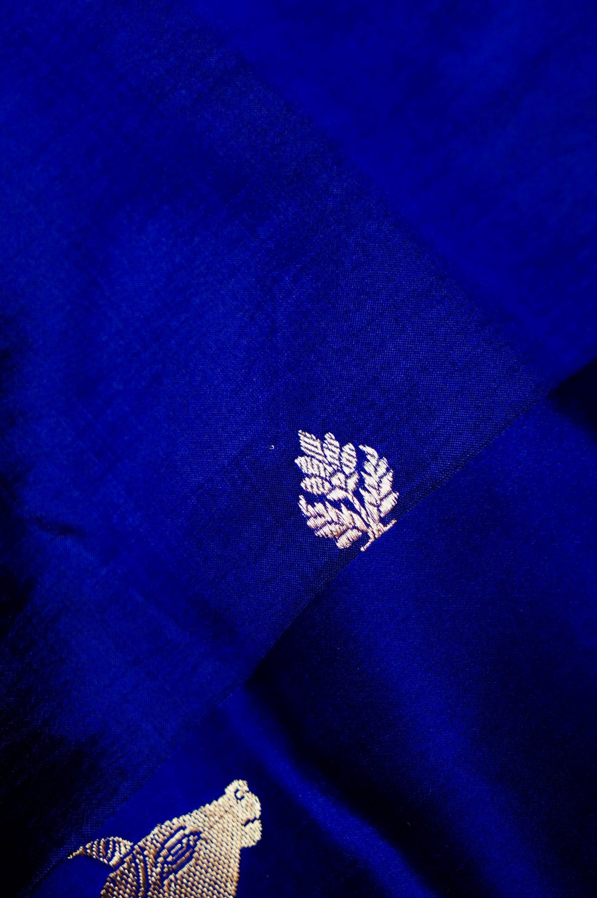 Handwoven Royal Blue Banarasi Katan Soft Silk Saree