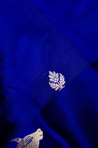 Handwoven Royal Blue Banarasi Katan Soft Silk Saree