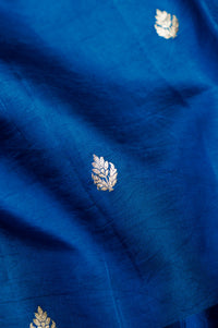 Handwoven Sky Blue Banarasi Katan Soft Silk Saree