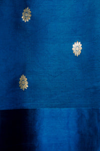 Handwoven Sky Blue Banarasi Katan Soft Silk Saree