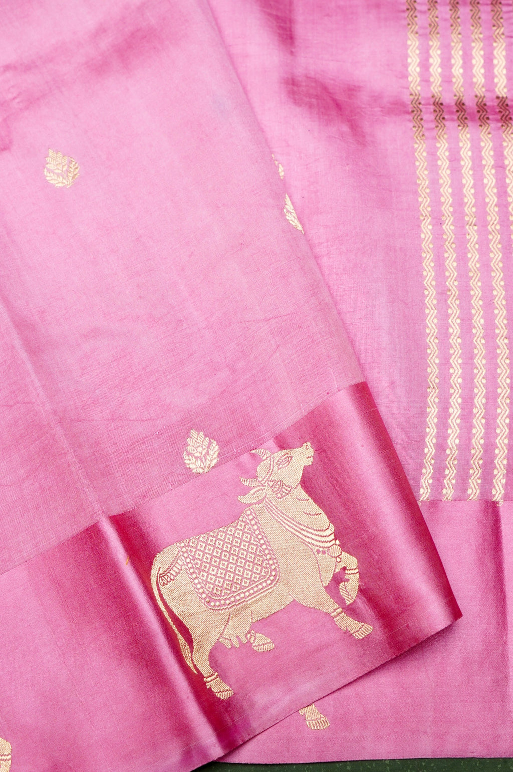 Handwoven Light Pink Banarasi Katan Soft Silk Saree