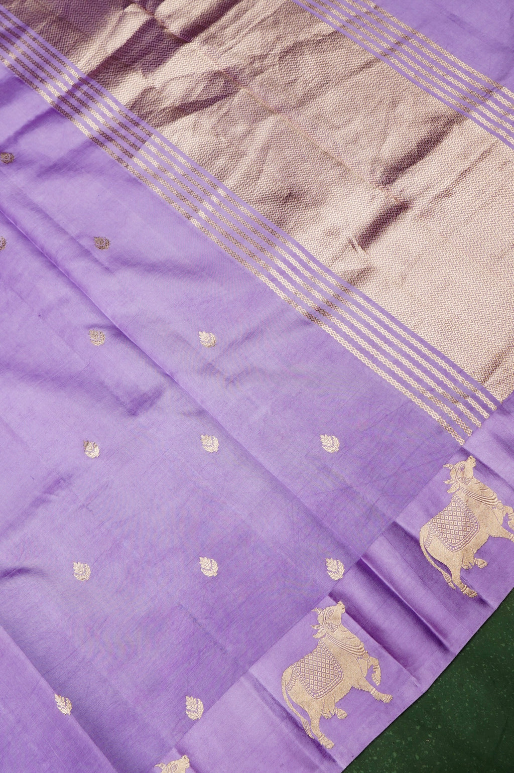 Handwoven Lavender Banarasi Katan Soft Silk Saree