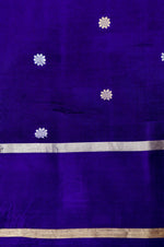 Handwoven Blue Banarasi Katan Soft Silk Saree