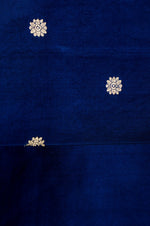 Handwoven Blue Banarasi Katan Soft Silk Saree