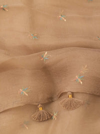 Handwoven Rose Gold Banarasi  Chanderi Silk Suit