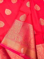 Banarasi Red Blended Tanchoi Silk Saree