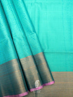 Banarasi Sky Blue Blended Tanchoi Silk Saree
