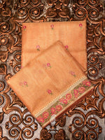 Banarasi Orange Blended Tissue Silk Saree