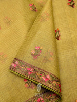 Banarasi Olive Green Blended Tissue Silk Saree
