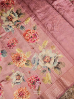 Banarasi Onion Pink Blended Cotton Saree