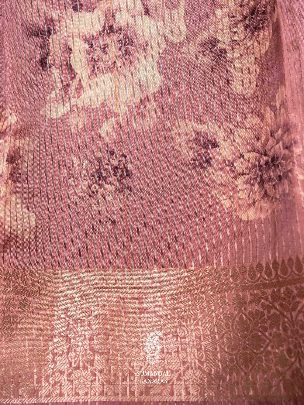 Banarasi Onion Pink Blended Cotton Saree