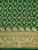Handwoven Magenta Banarasi Crepe Saree