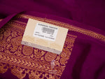 Handwoven Magenta Banarasi Crepe Saree