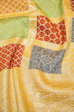 Handwoven Beige Banarasi Tussar Silk Saree