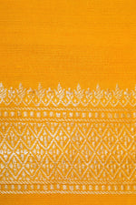 Handwoven Yellow Banarasi Handloom Tussar Silk Saree