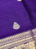 Handwoven Purple Banarasi Raw Silk Suit