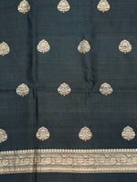 Handwoven Black Banarasi Raw Silk Suit
