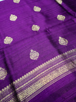 Handwoven Wine Banarasi Raw Silk Suit