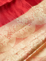 Handwoven Red Banarasi Tissue Silk Saree